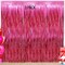Hot Pink Backdrop Curtains - 3 Pack of 3.2x8.2ft Hot Pink Foil Fringe Curtains Streamers Backdrop for Birthday Party Valentines Backdrop Decorations